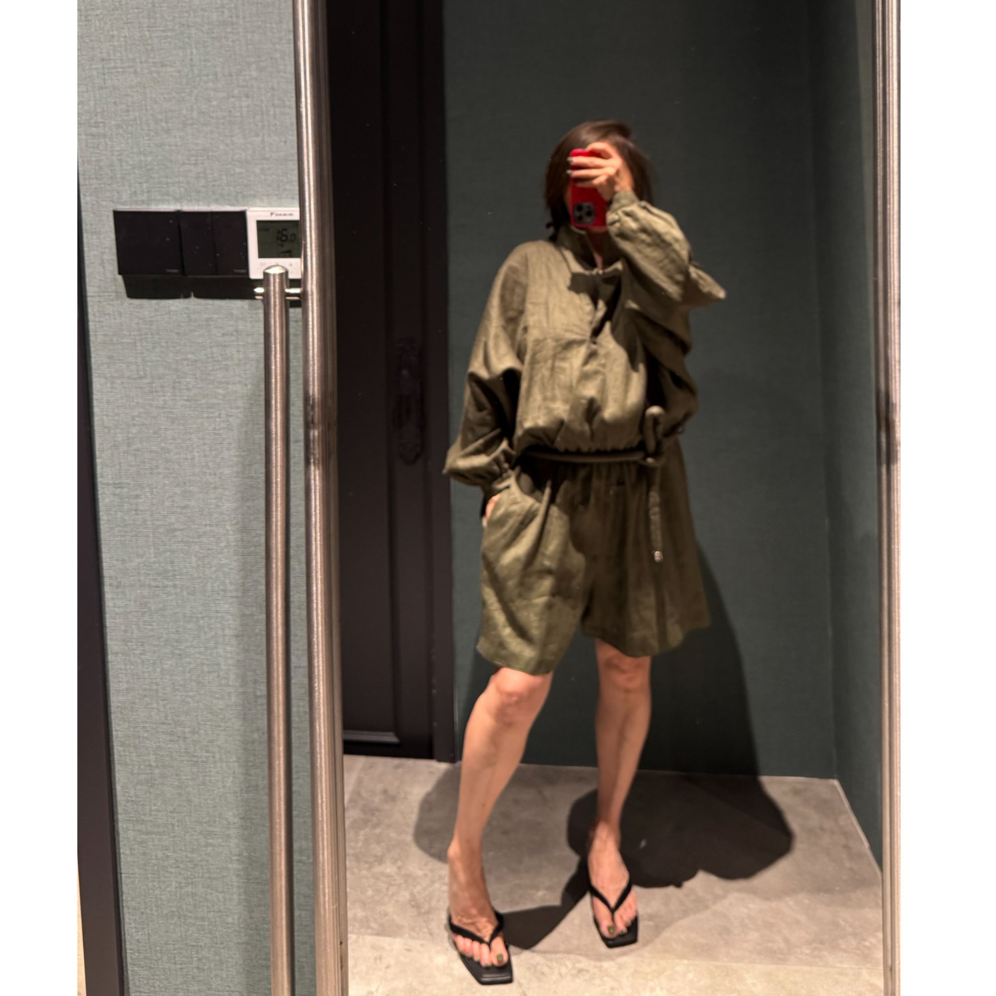 COCOLINDA 亚麻老钱抽绳连体衣连体裤 Q1647