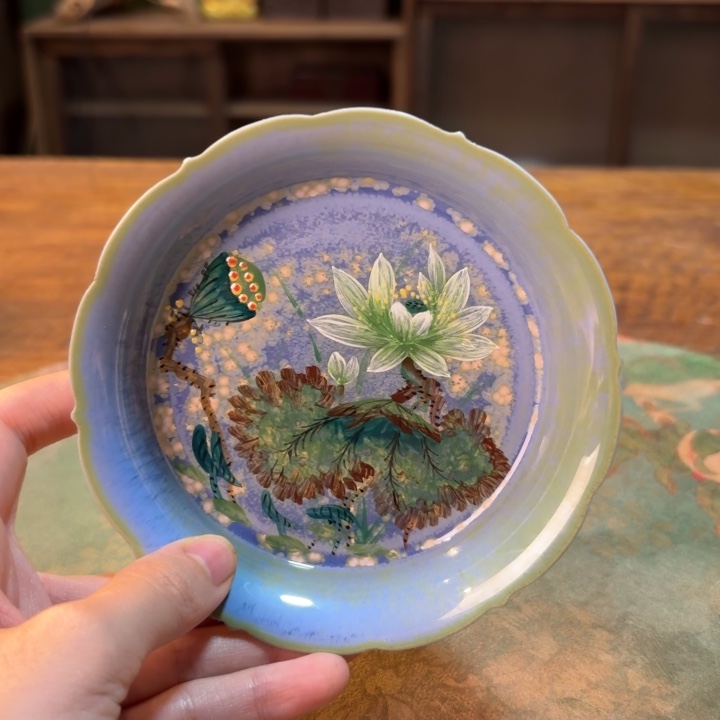 情***馆柴烧纯手工手绘陶瓷