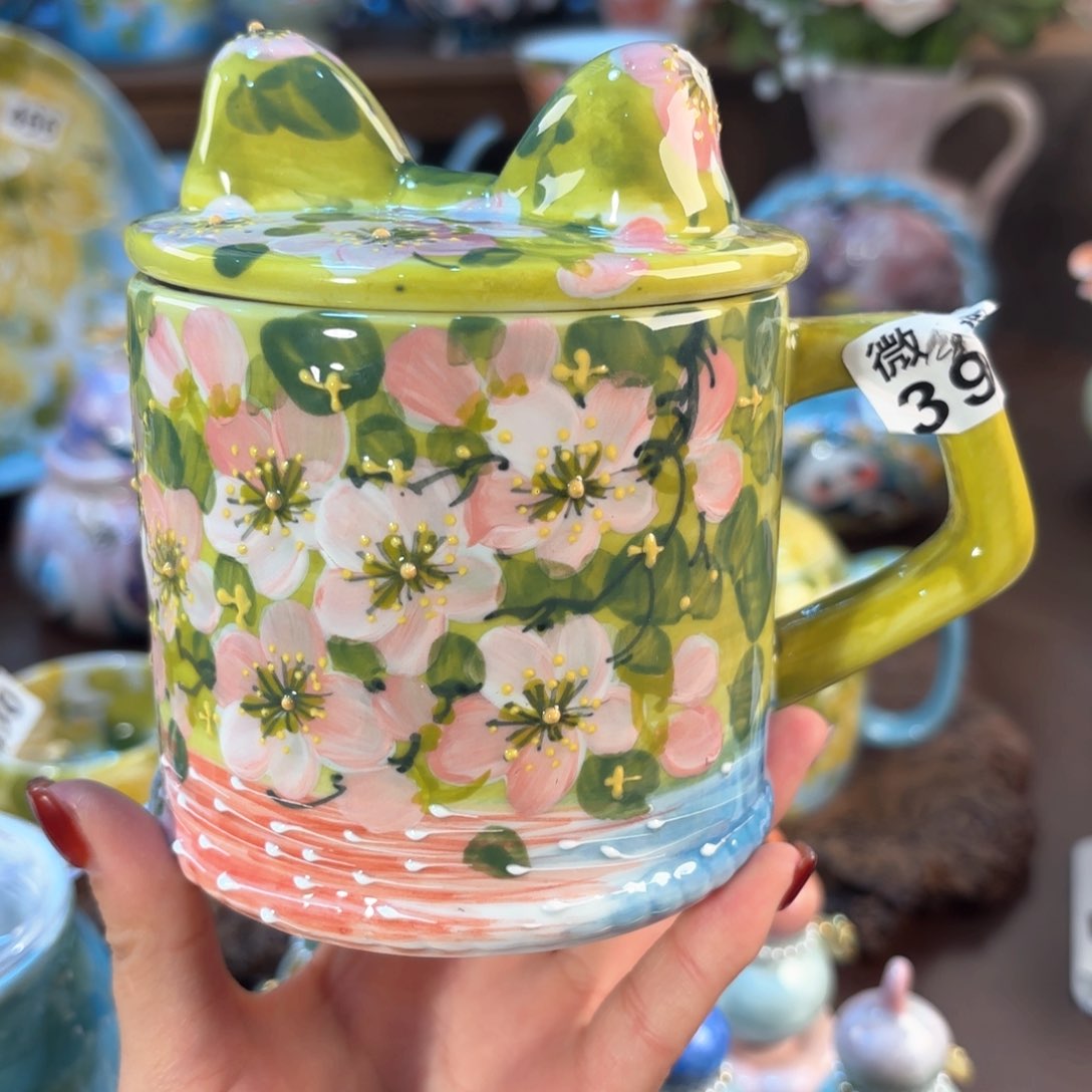 景德镇手绘高温釉下彩陶瓷茶具
