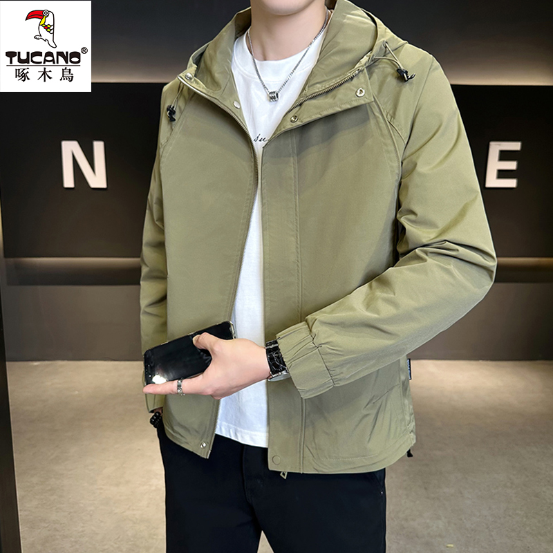 TUCANO/啄木鳥春秋季新款男士休闲夹克立领连帽男装运动休闲上衣