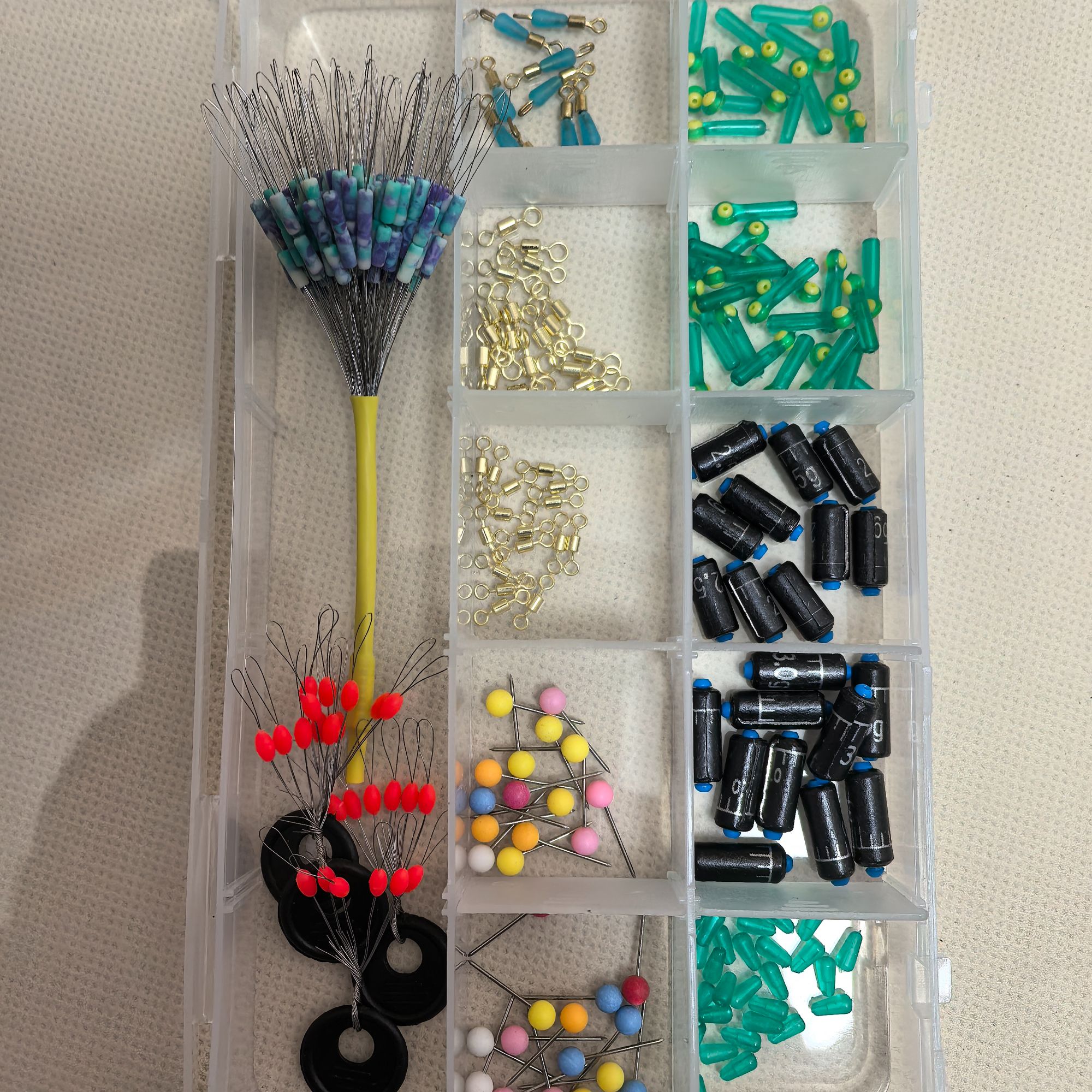 硅胶休闲太空豆套装漂座刻度铅八字环