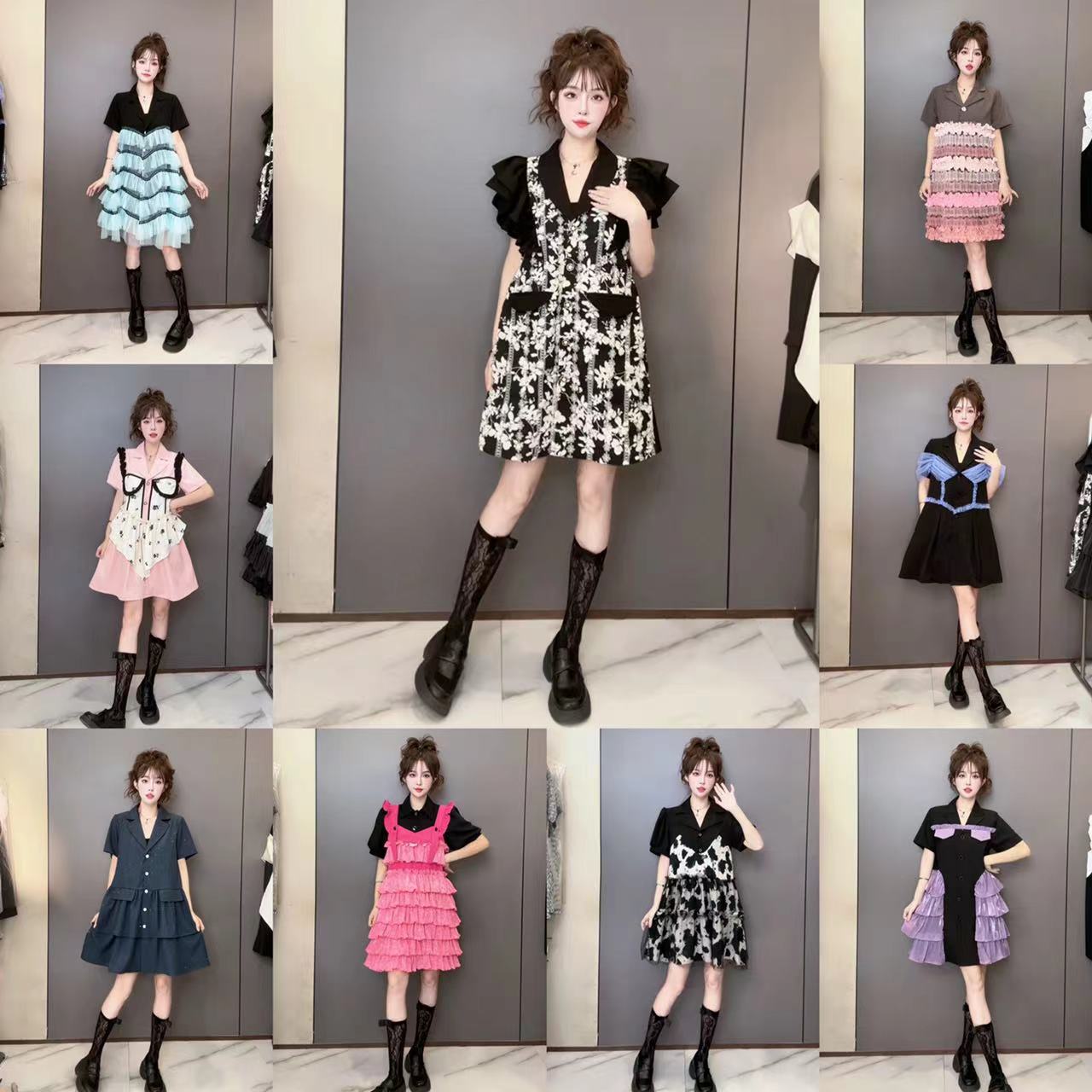 【蓝色绑定连衣裙】SISR原创宽松气质显瘦穿搭连衣裙