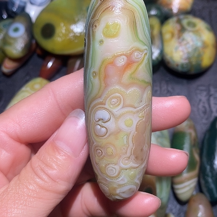 金***蛙玛瑙/玉髓合金颈饰