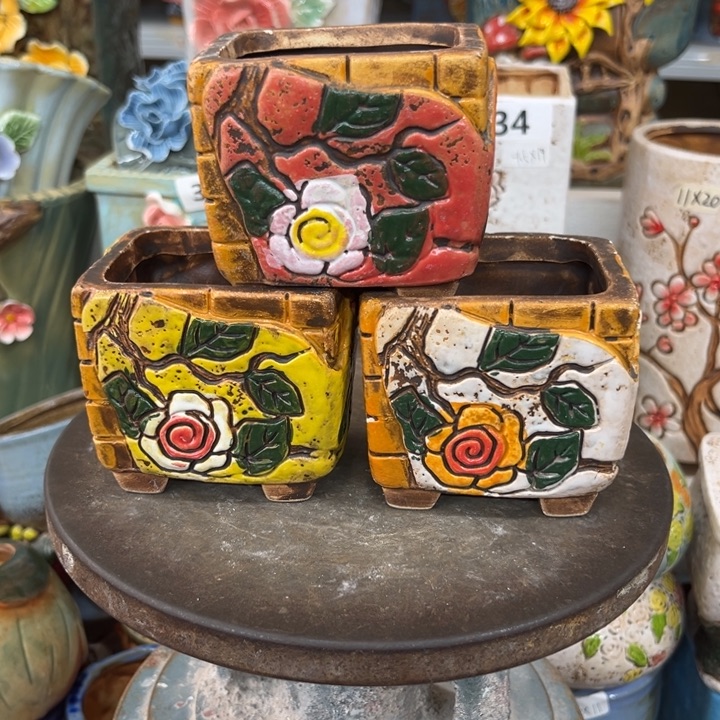 紫砂花盆粗陶材质多肉花盆