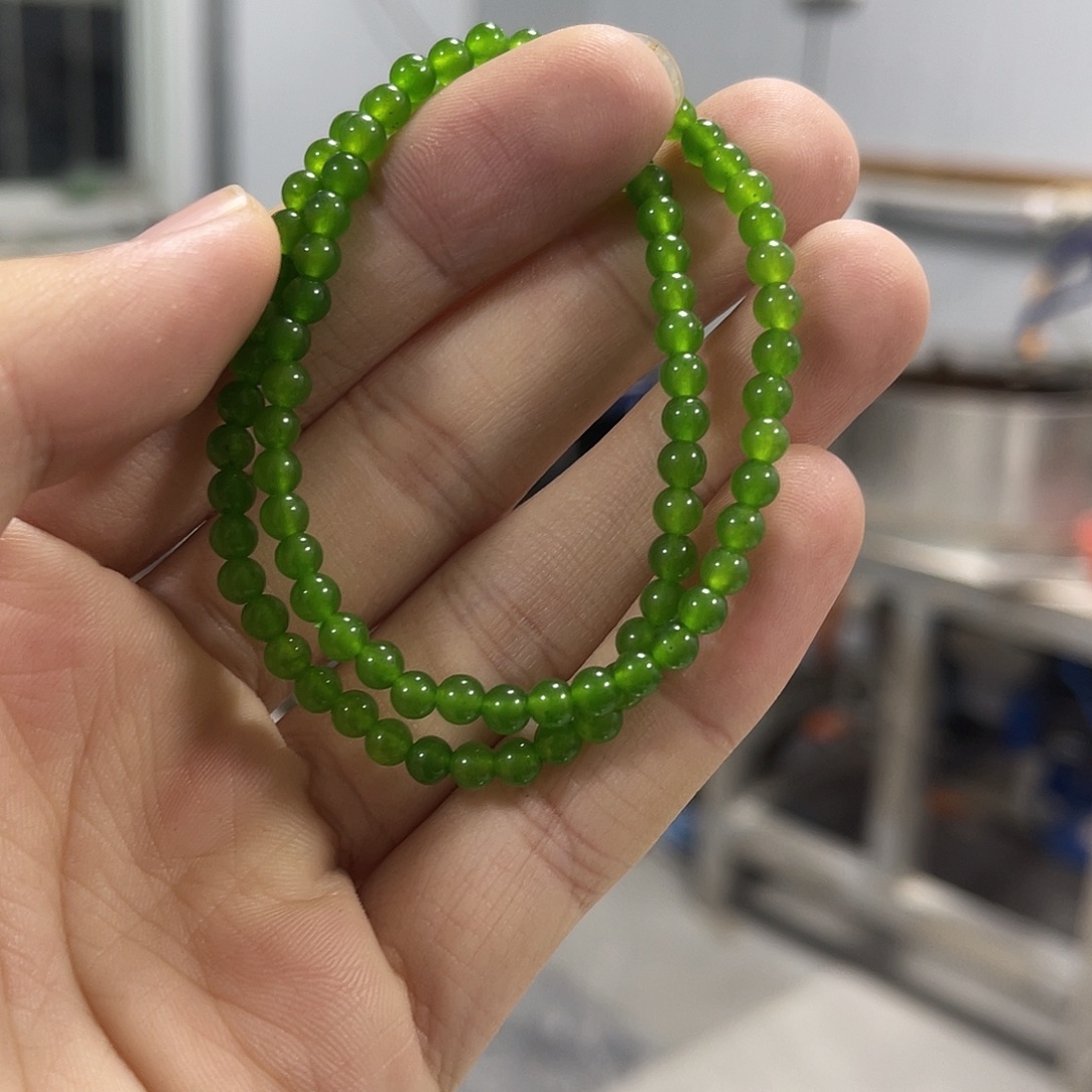 和田玉未镶嵌颈饰俄罗斯碧玉手串4