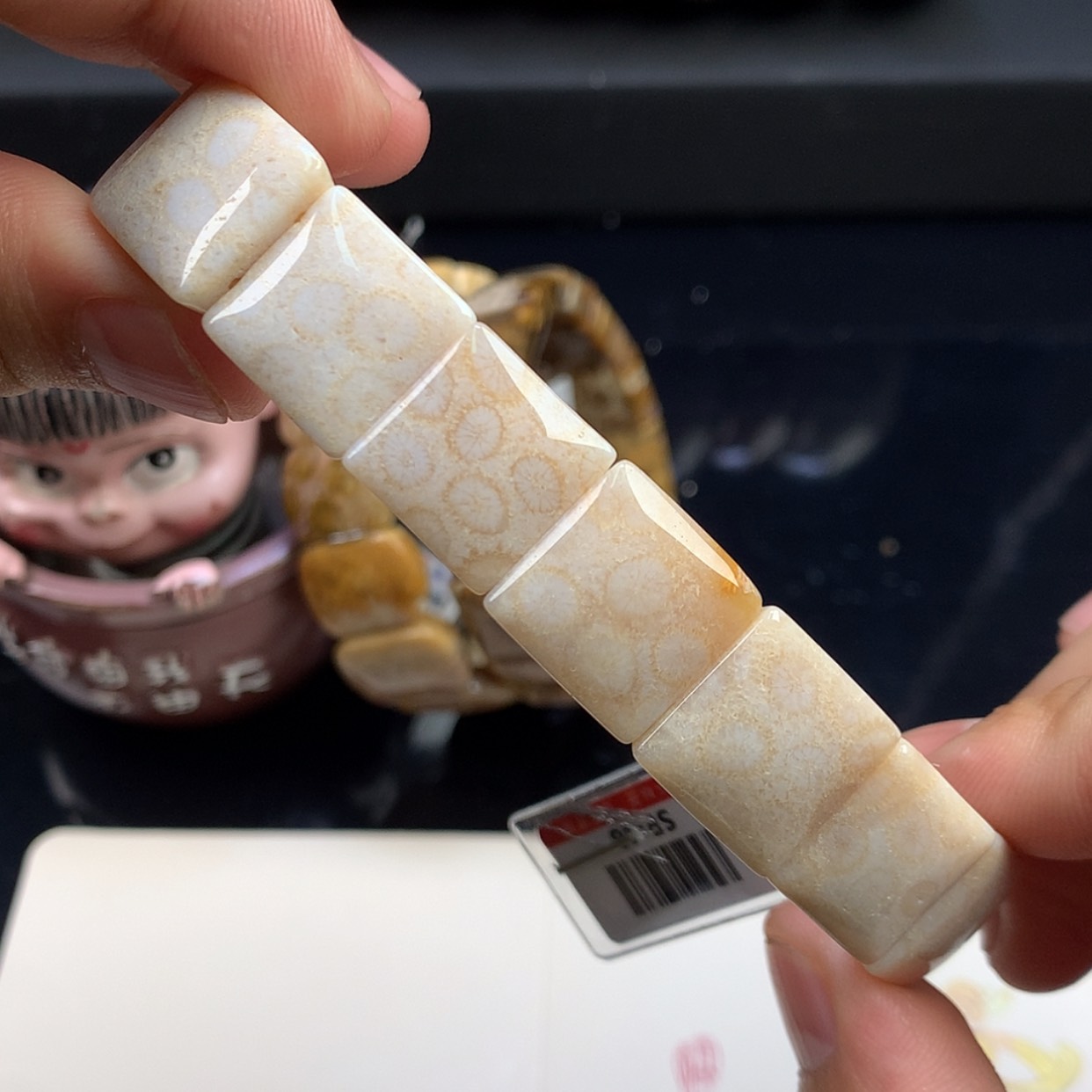 【闪购商品】颈饰未镶嵌硅化珊瑚（珊瑚玉）10号白冰