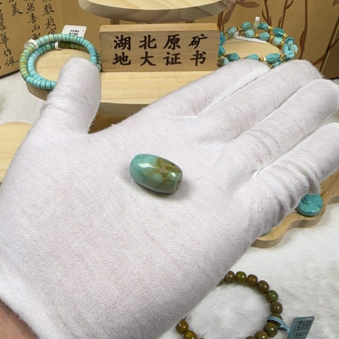 绿松石未镶嵌桶珠8
