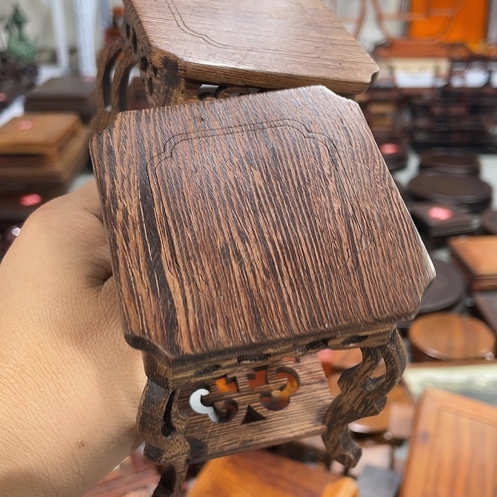 红木底座工艺品紫砂红木底座工艺品2个