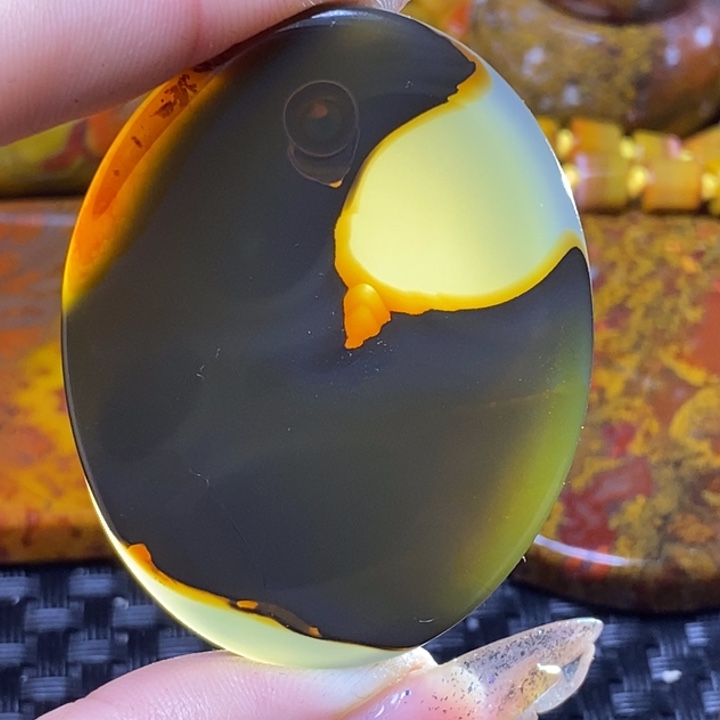 玛瑙/玉髓颈饰足银镀金镶嵌