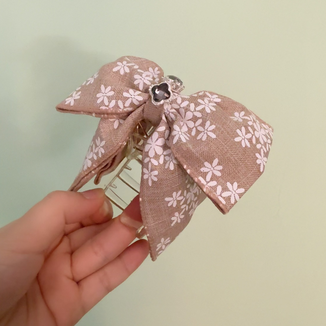 8公分小花束印花抓夹