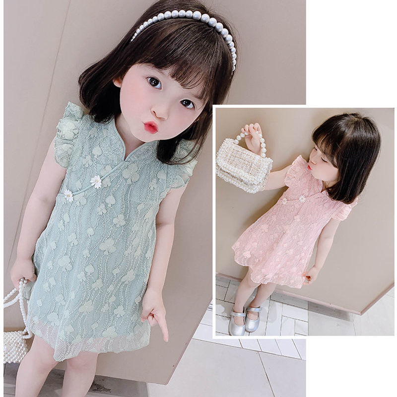女童夏季连衣裙宝宝洋气裙儿童旗袍公主裙超仙背心裙