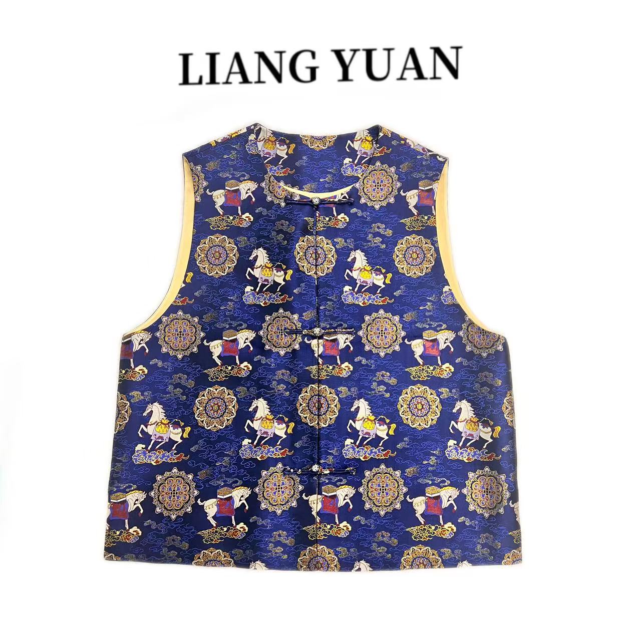 【马上有福】• 钱小萍宋锦马甲桑蚕丝国风女装 M007