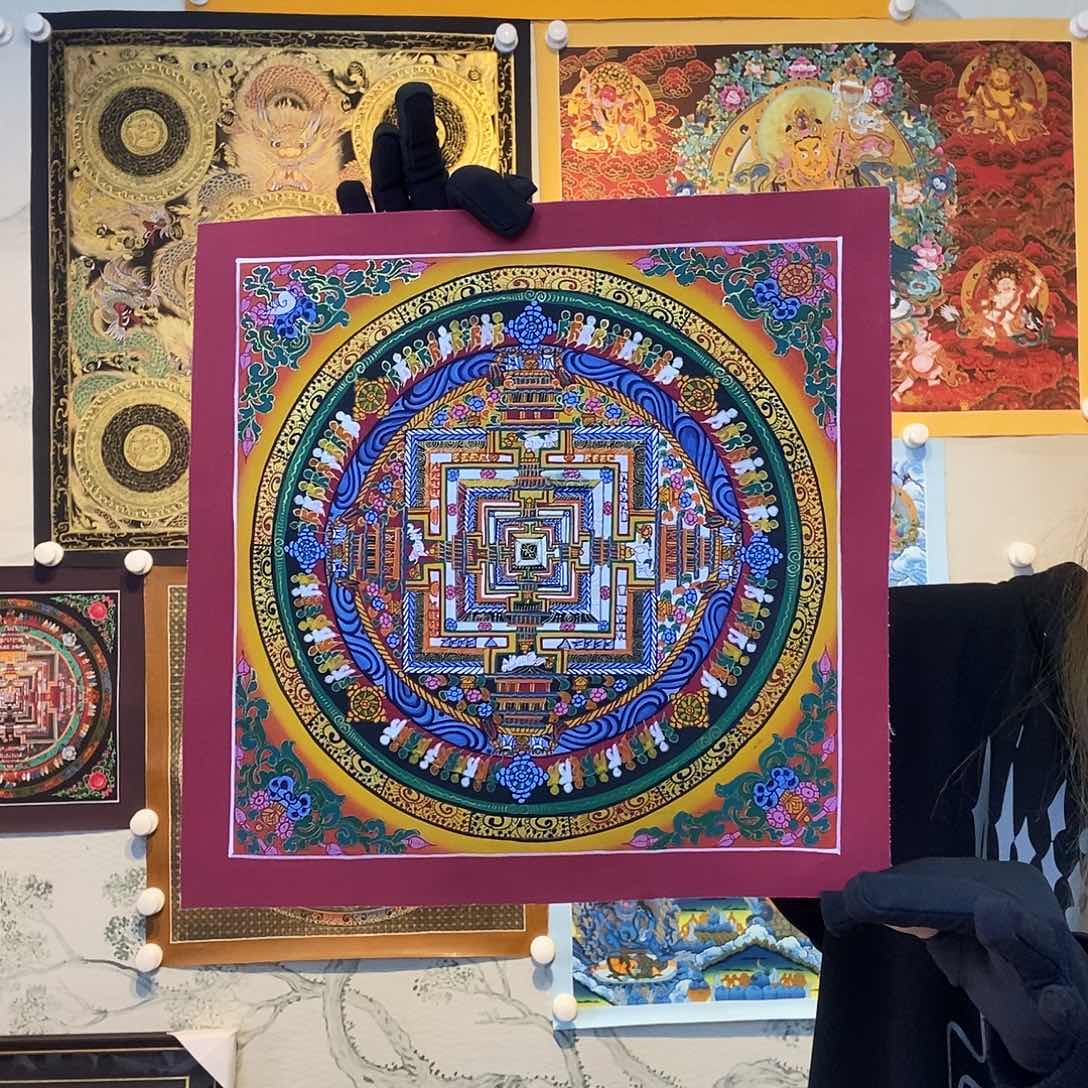 卷轴画纯手绘唐卡坛城27厘米左右