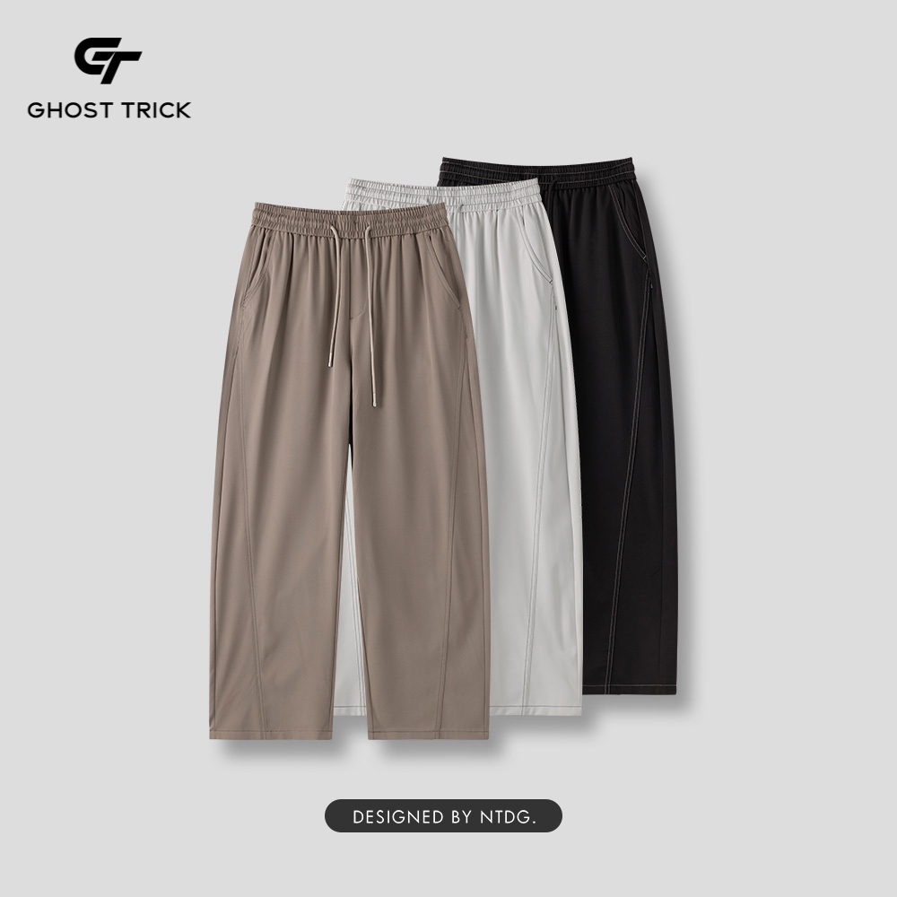 【一杰专属】冰丝明线驱蚊立体剪裁垂感休闲舒适夏季男裤5832