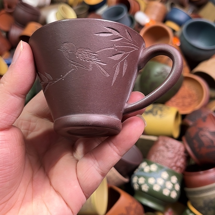 紫砂茶杯全手工紫砂主人杯