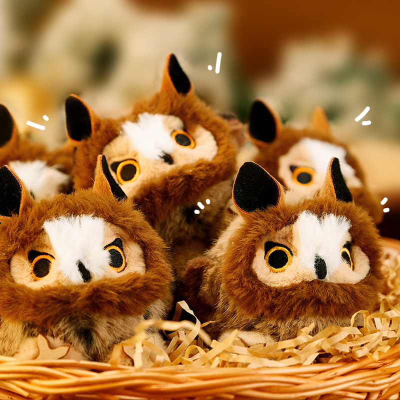 长耳鸮Mini啾儿 博物文创-波普自然毛绒公仔玩偶礼物宝藏文创