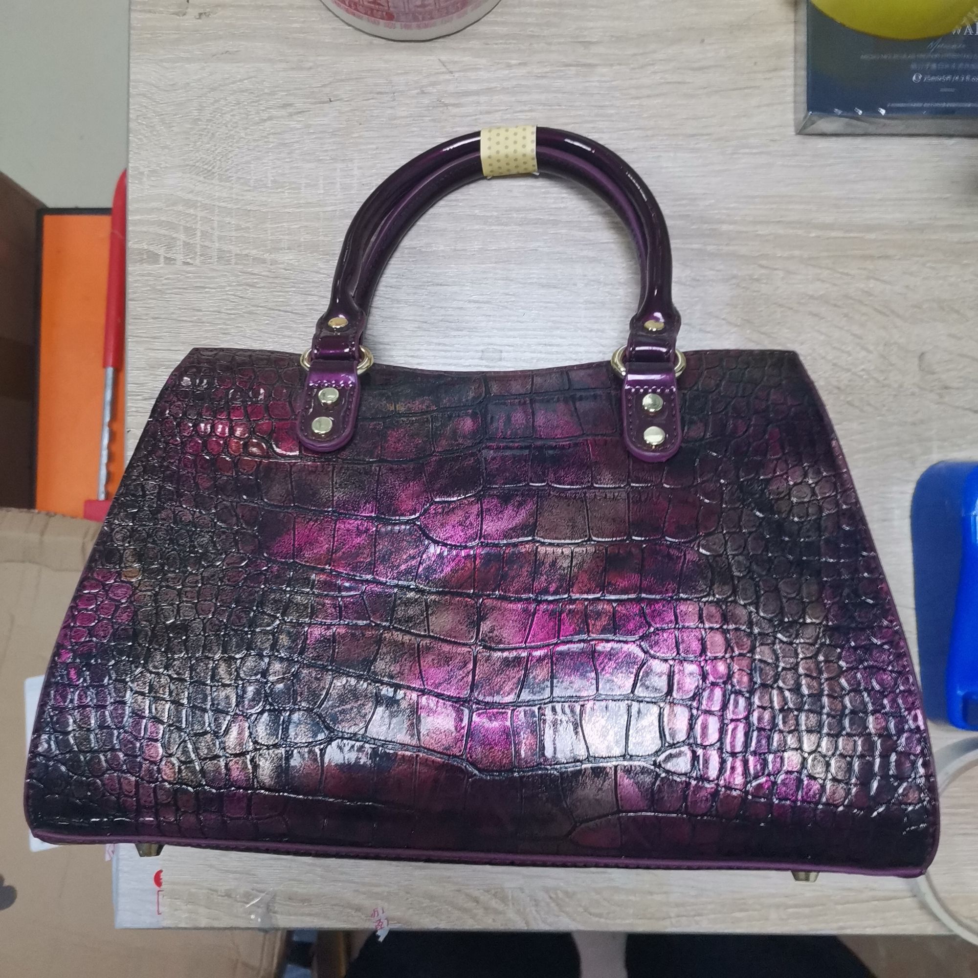 孤品时尚高奢波士顿手拎包气质单肩女士真皮斜挎手提包008