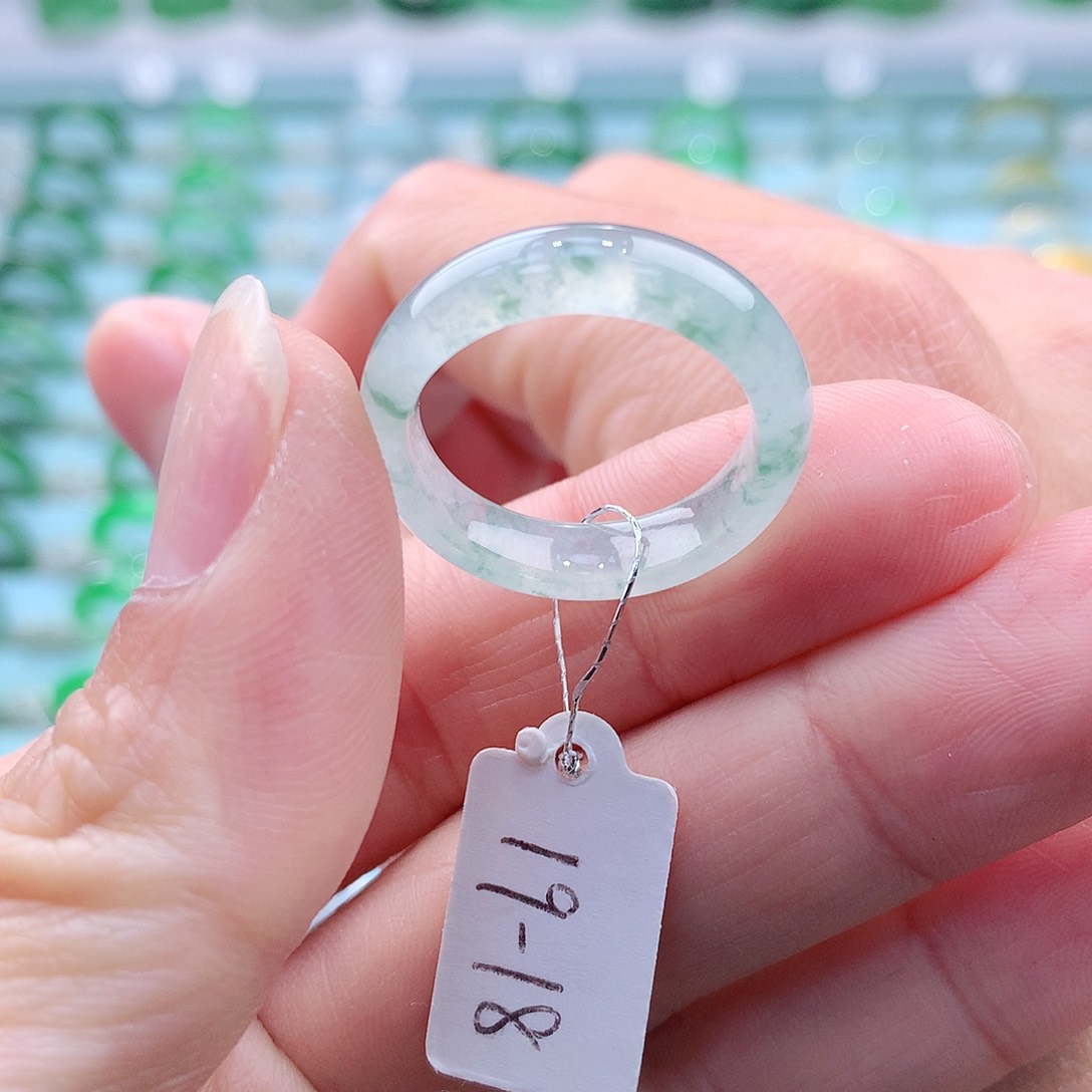 翡翠戒指未镶嵌A货缅甸翡翠