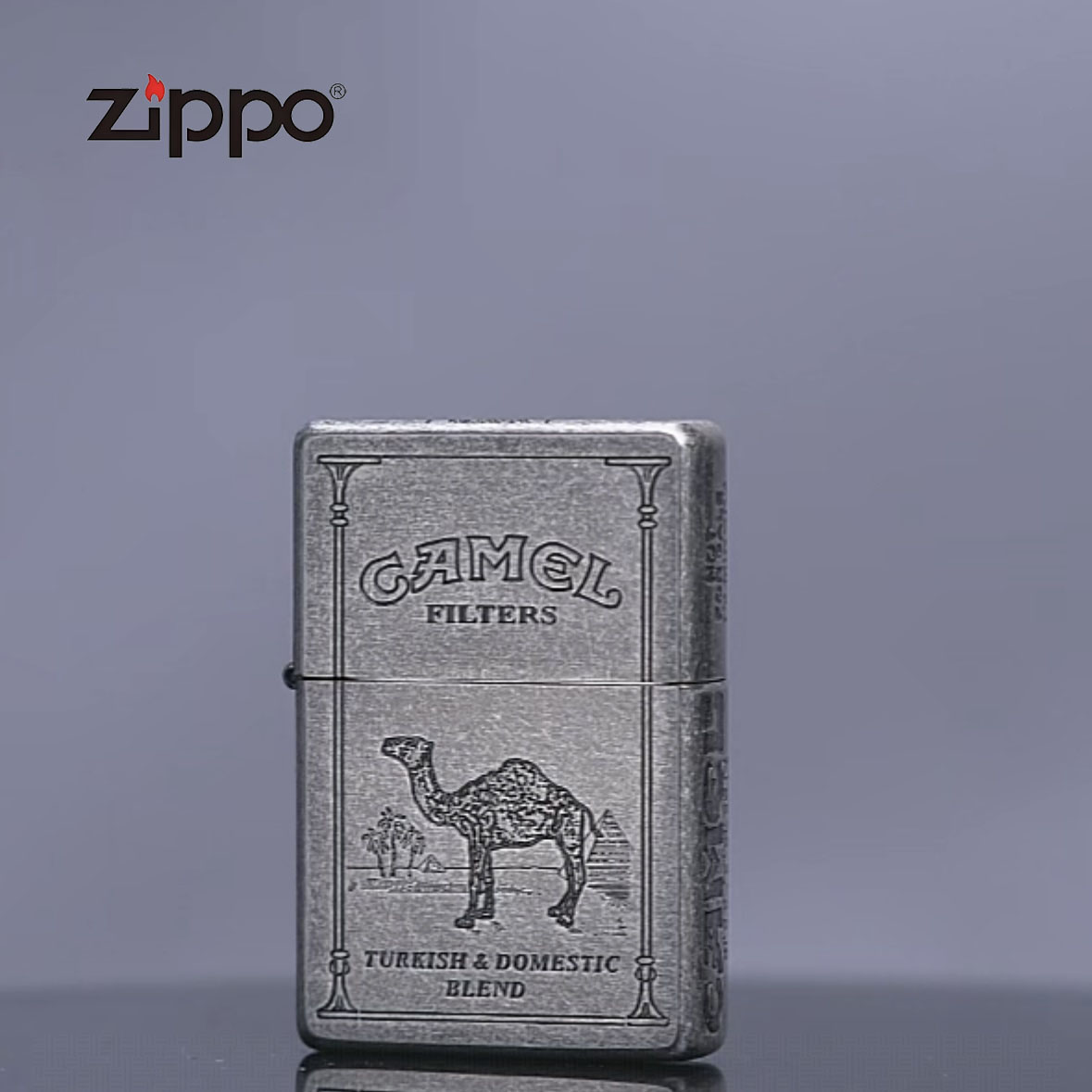 ZIPPO 打火机正品 1937古银滚花骆驼DY9920GY 0406【大白专属】
