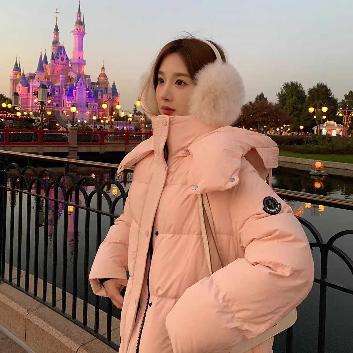 A29#男女同款连帽羽绒服2024冬季新款加厚时尚保暖派克外套