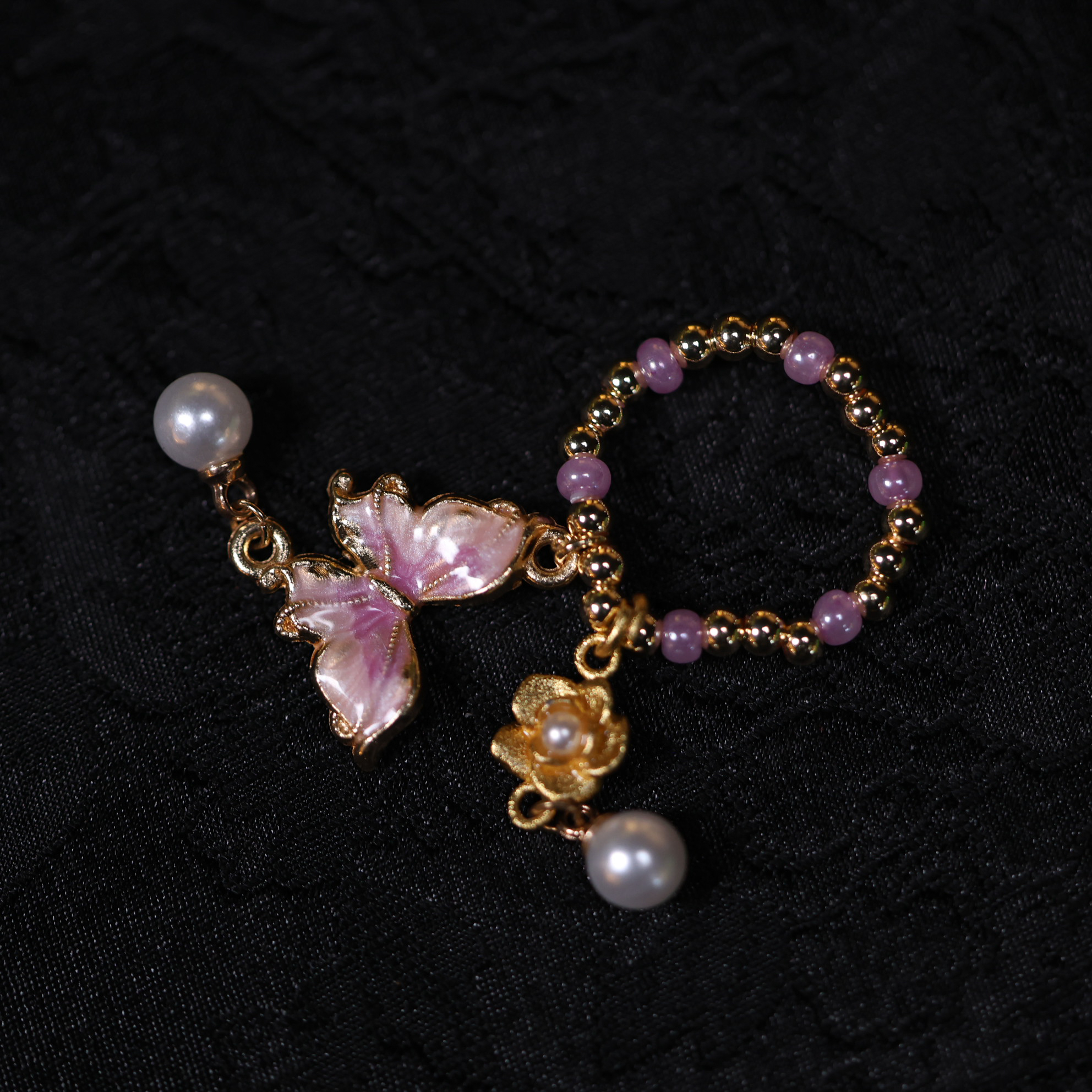 【悦生活】梦幻紫蝴蝶小提溜 茶道配件（N00611）