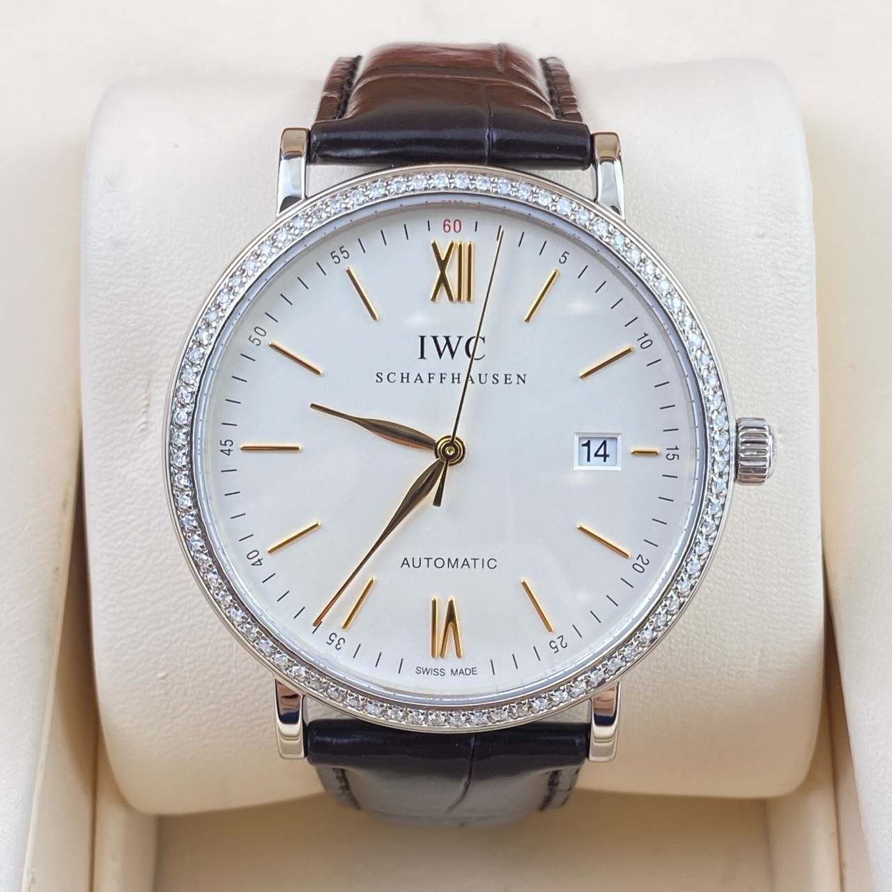 99新 IWC/万国 万国柏涛菲诺/后钻/单表/40mm/原价40500/白面