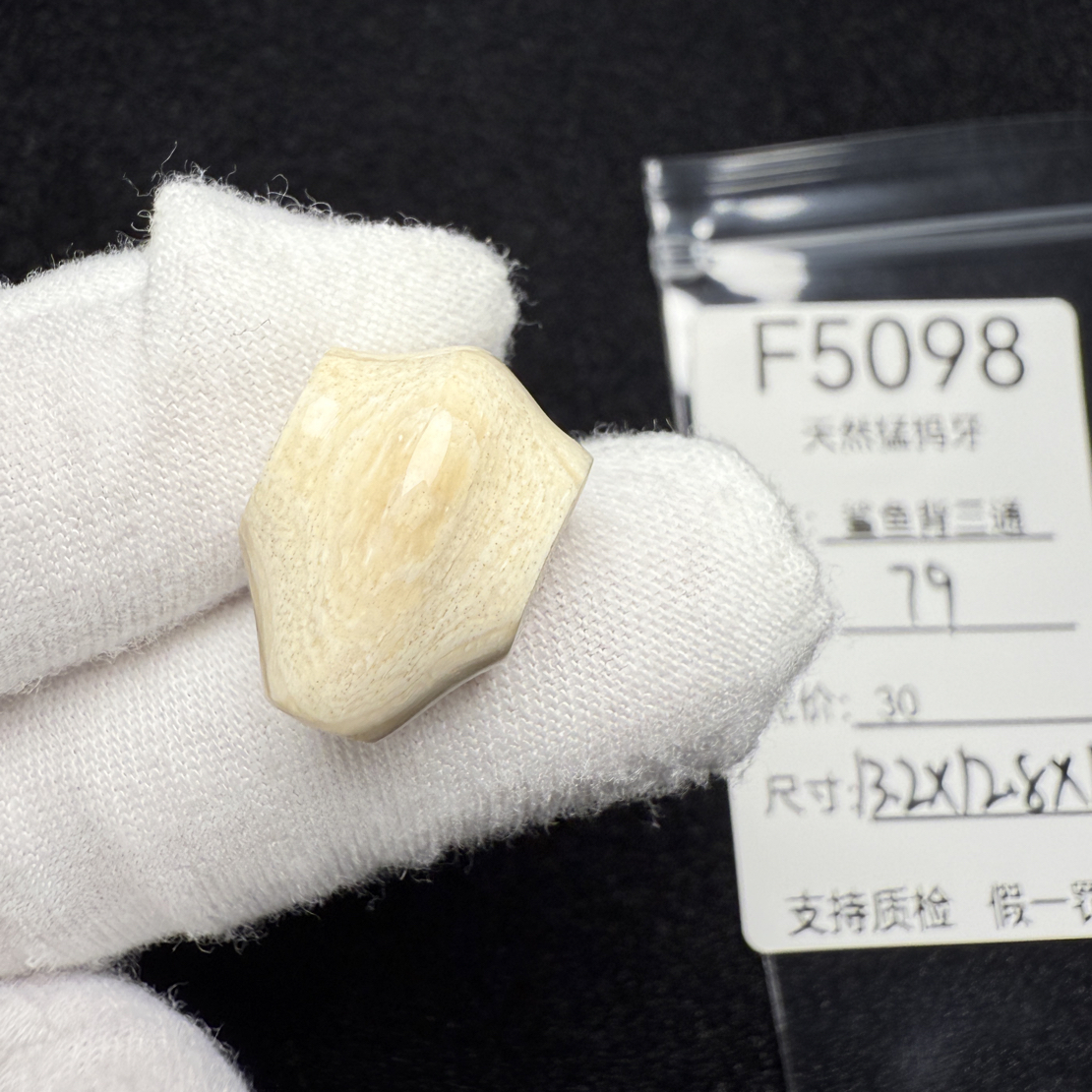 F5098猛犸象牙鲨鱼背一体三通冰料果冻料13.2*12.8*18mm