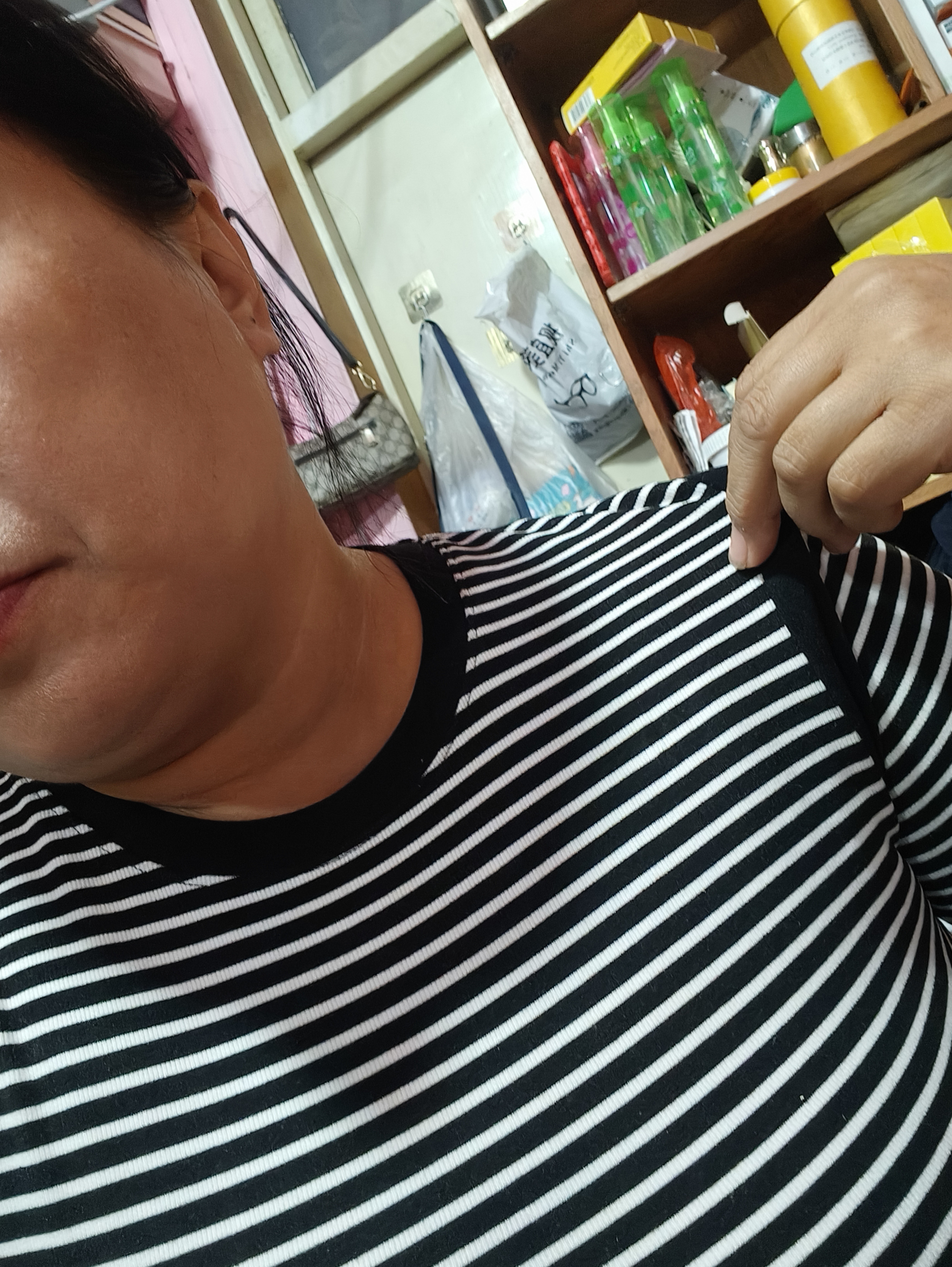 长袖圆领免烫羊毛衣秋季T恤春秋针织黑色条纹打底衫