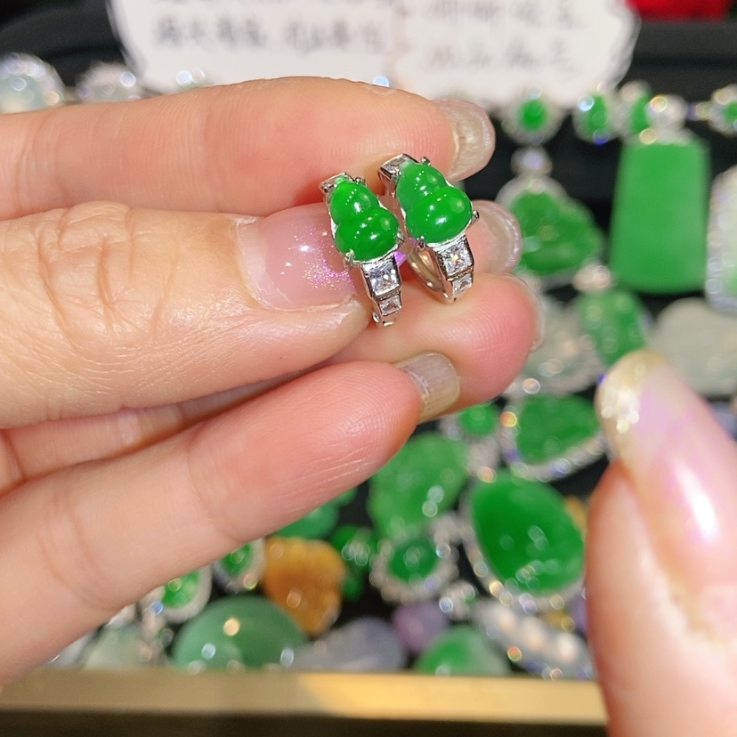 【闪购商品】未镶嵌翡翠耳饰天然翡翠