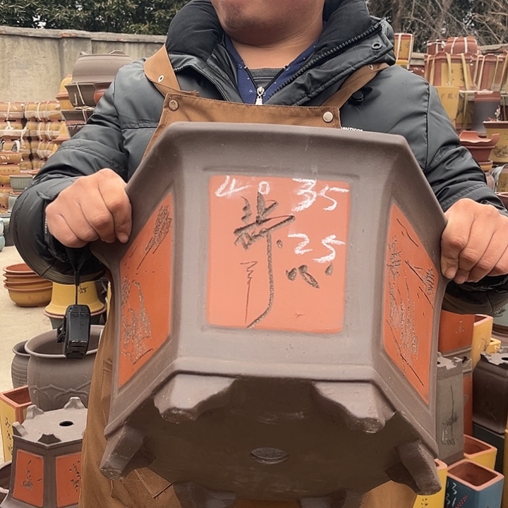 紫砂紫砂花盆盆栽