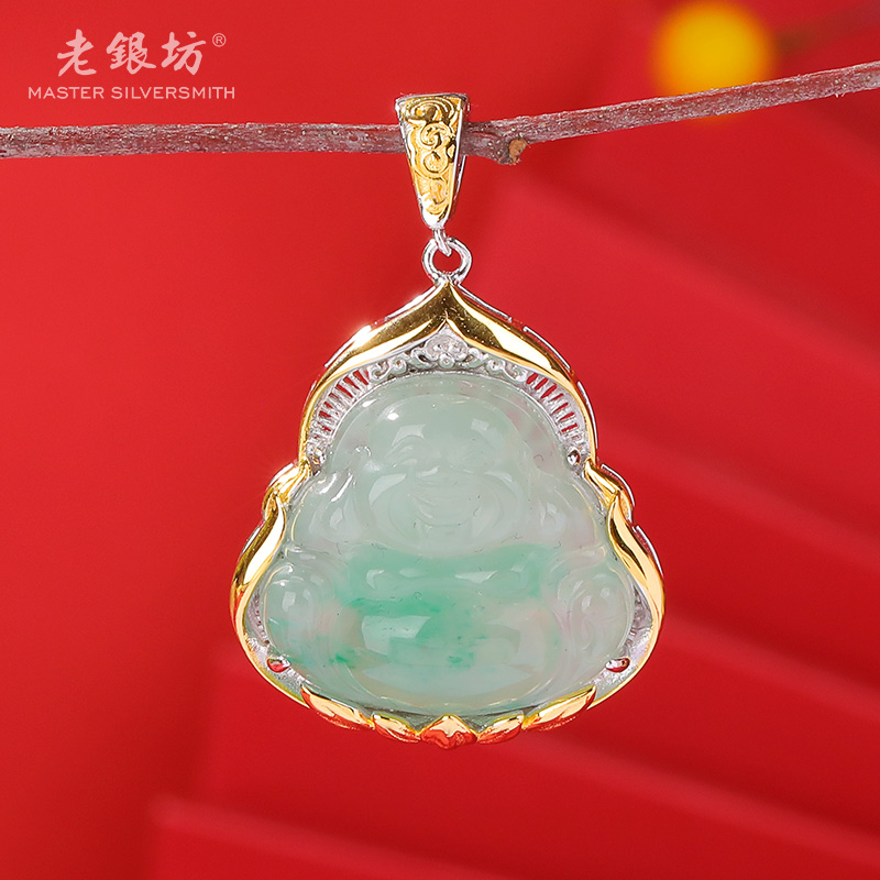 吊坠925银 分色佛公 00232752