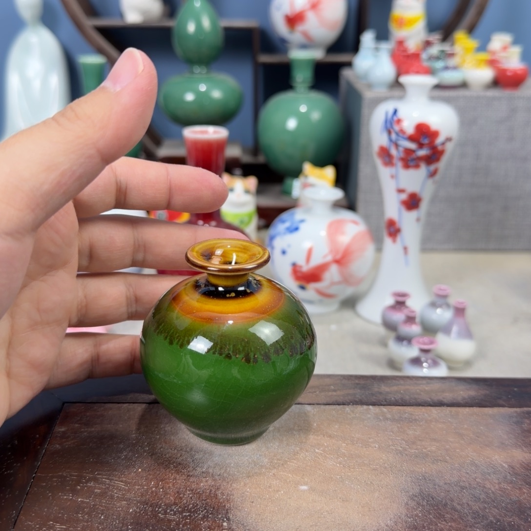 陶瓷手工小花器摆件