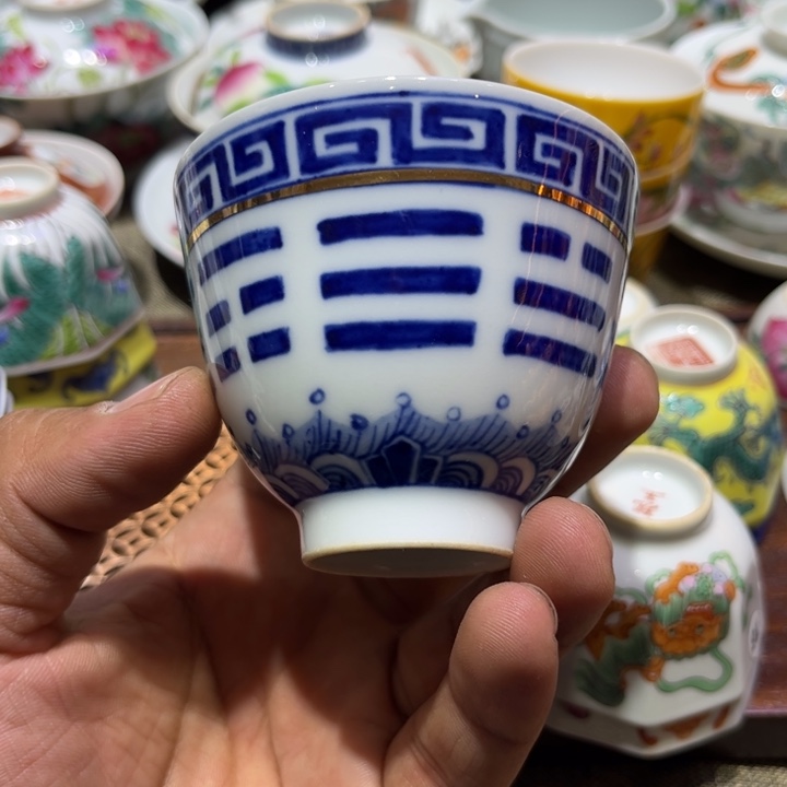 纯手绘精品盖碗杯