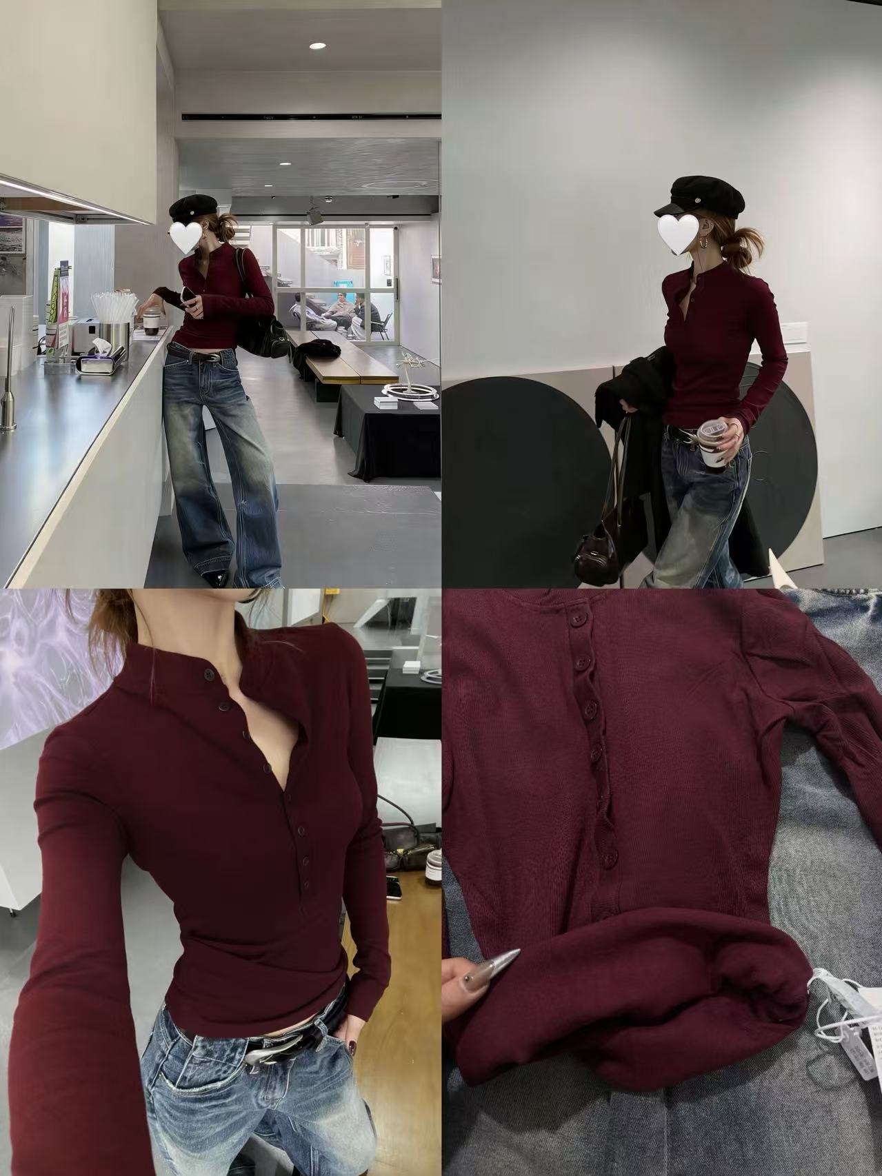 冷艳亨利  上衣（磨毛绒）2405