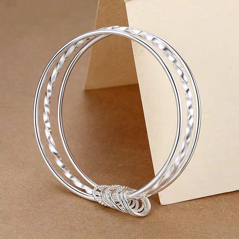 足银手镯 精品三生三世银手镯（无礼盒）CL032