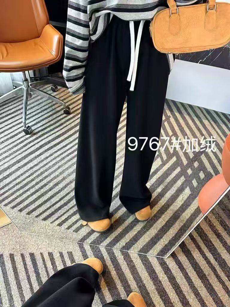 【娇娇精选&高端定制】休闲裤女9767冬季宽松百搭加绒遛弯阔腿裤