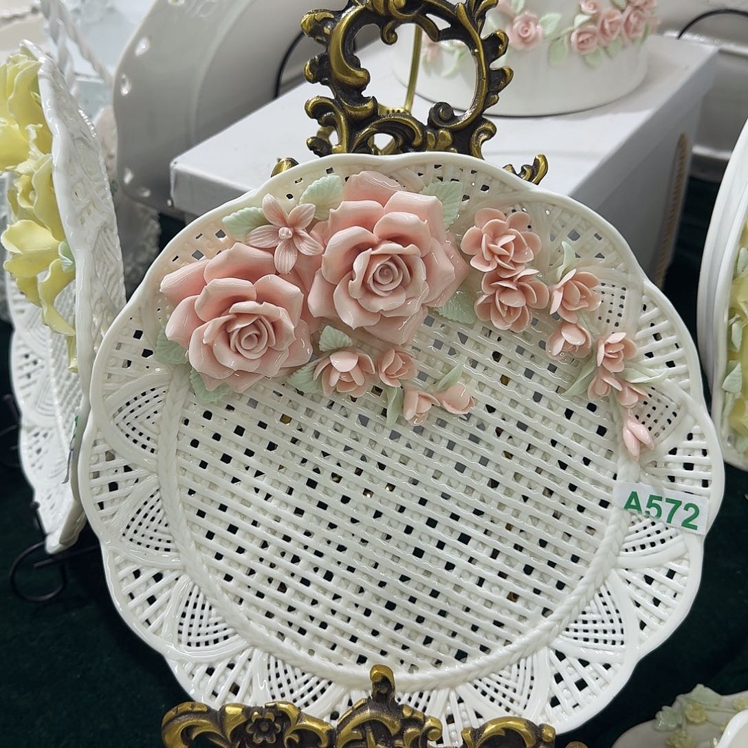 仁***教福袋福利编织玫瑰花水果盘