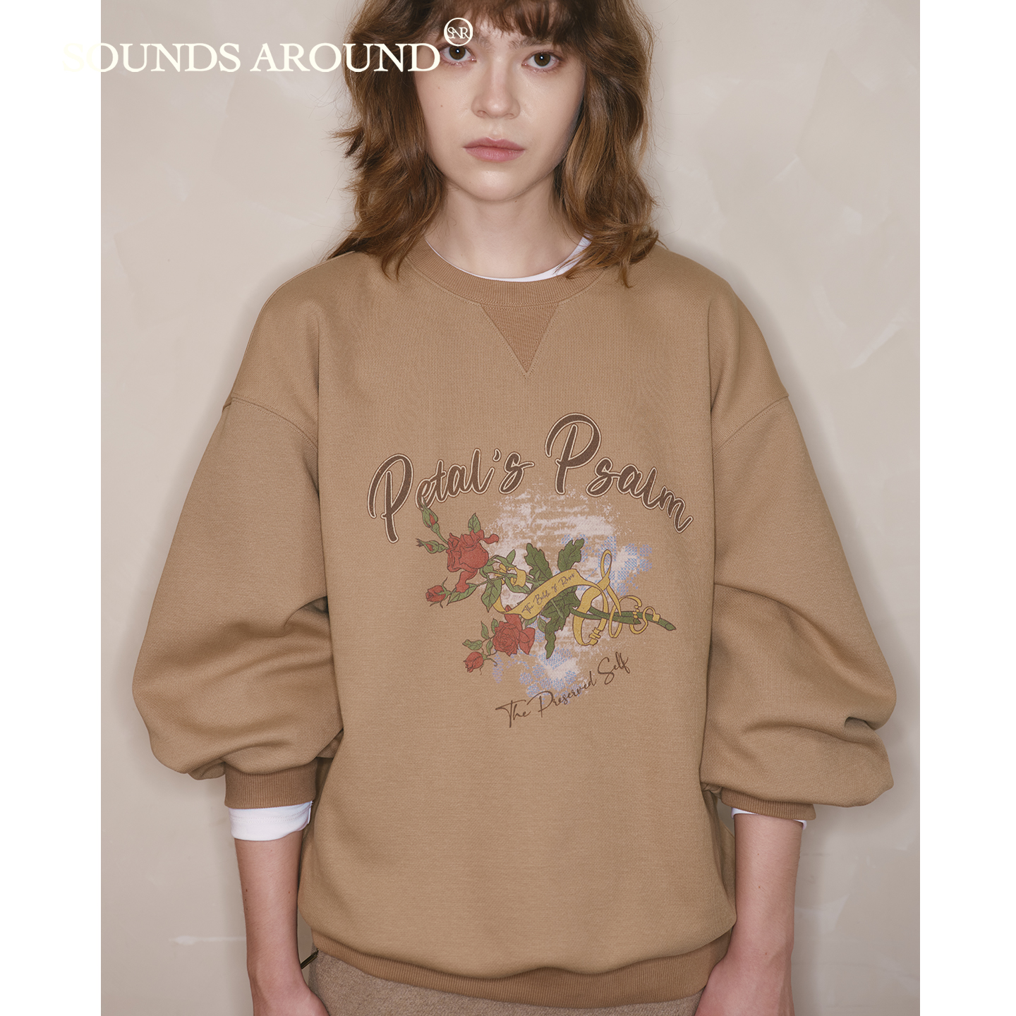 SOUNDSAROUND 荆棘狂想曲 原创复古浪漫印花磨毛加绒卫衣