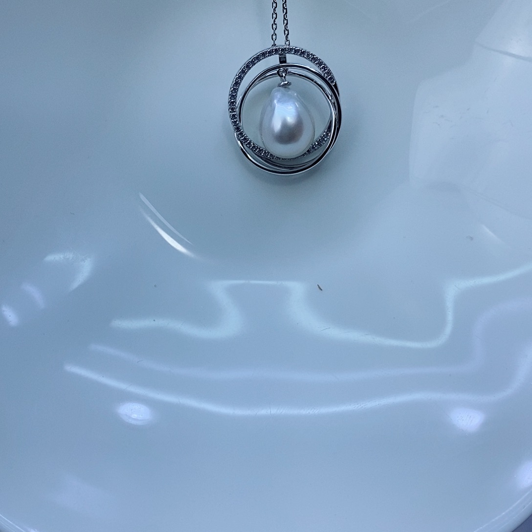 海水珍珠颈饰银S925镶嵌