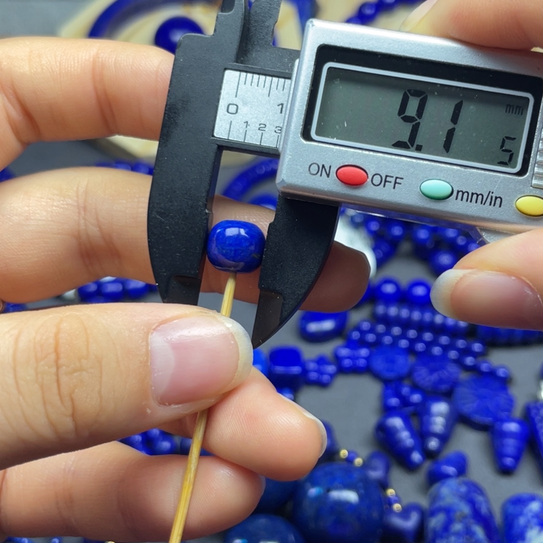 卡***卡青金石未镶嵌老型单珠9+