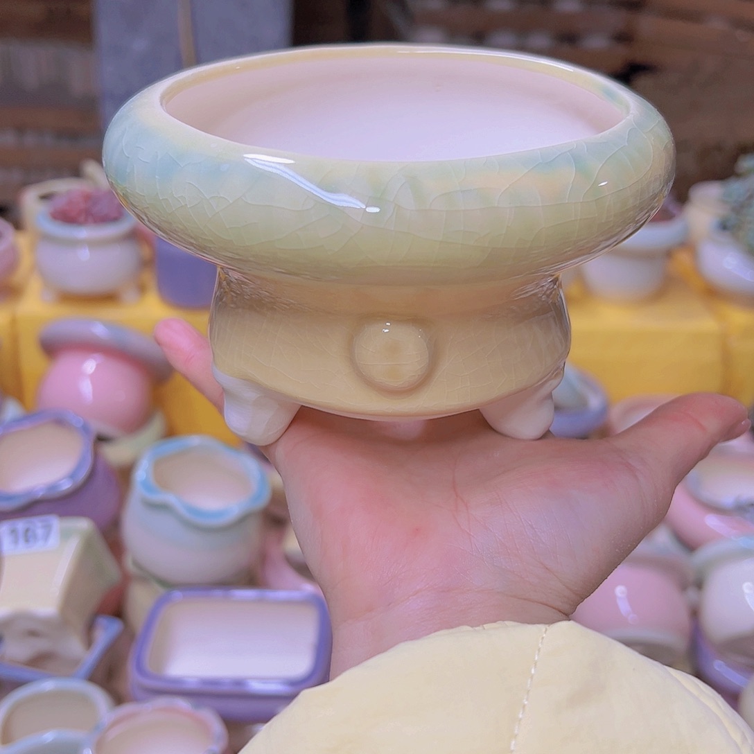 红陶陶瓷花盆满12包邮