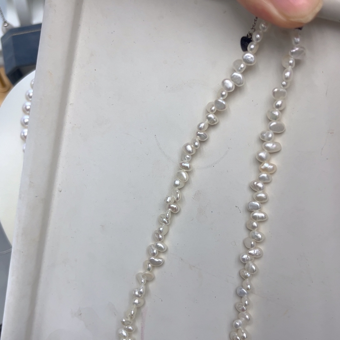 淡水珍珠银S925镶嵌项链
