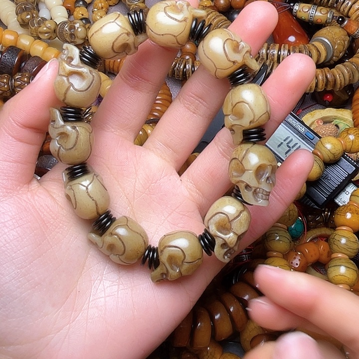 鹿骨手串/手链@****亮鹿角手串