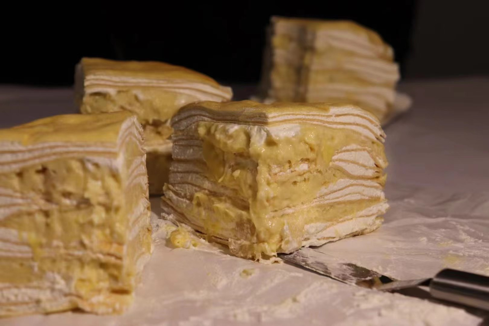 老高婆三层榴莲千层蛋糕 六英寸 顺丰包邮 