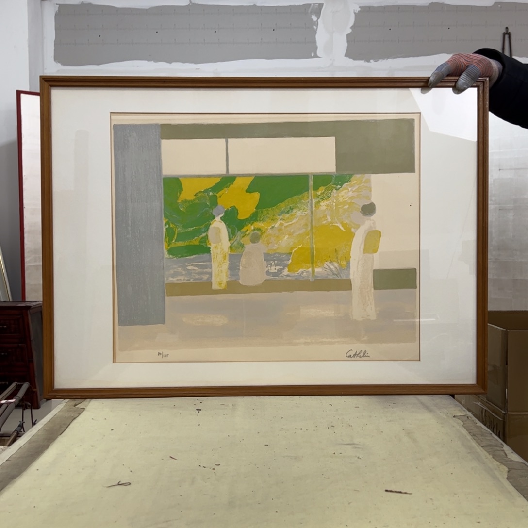 v***c绘画屏风框画茶空间设计