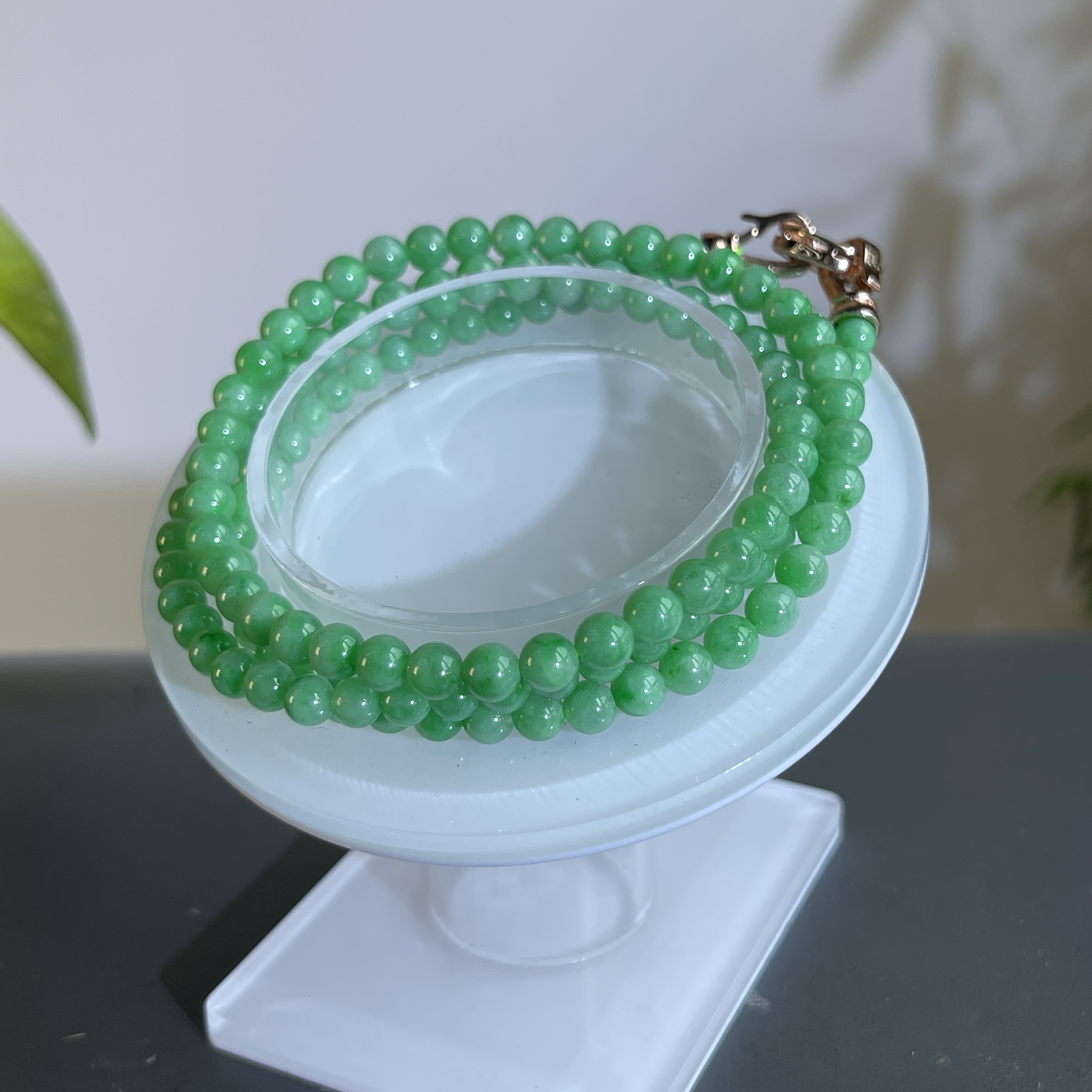 JTB31-215 天然缅甸翡翠A货 翡翠珠链（含配饰）