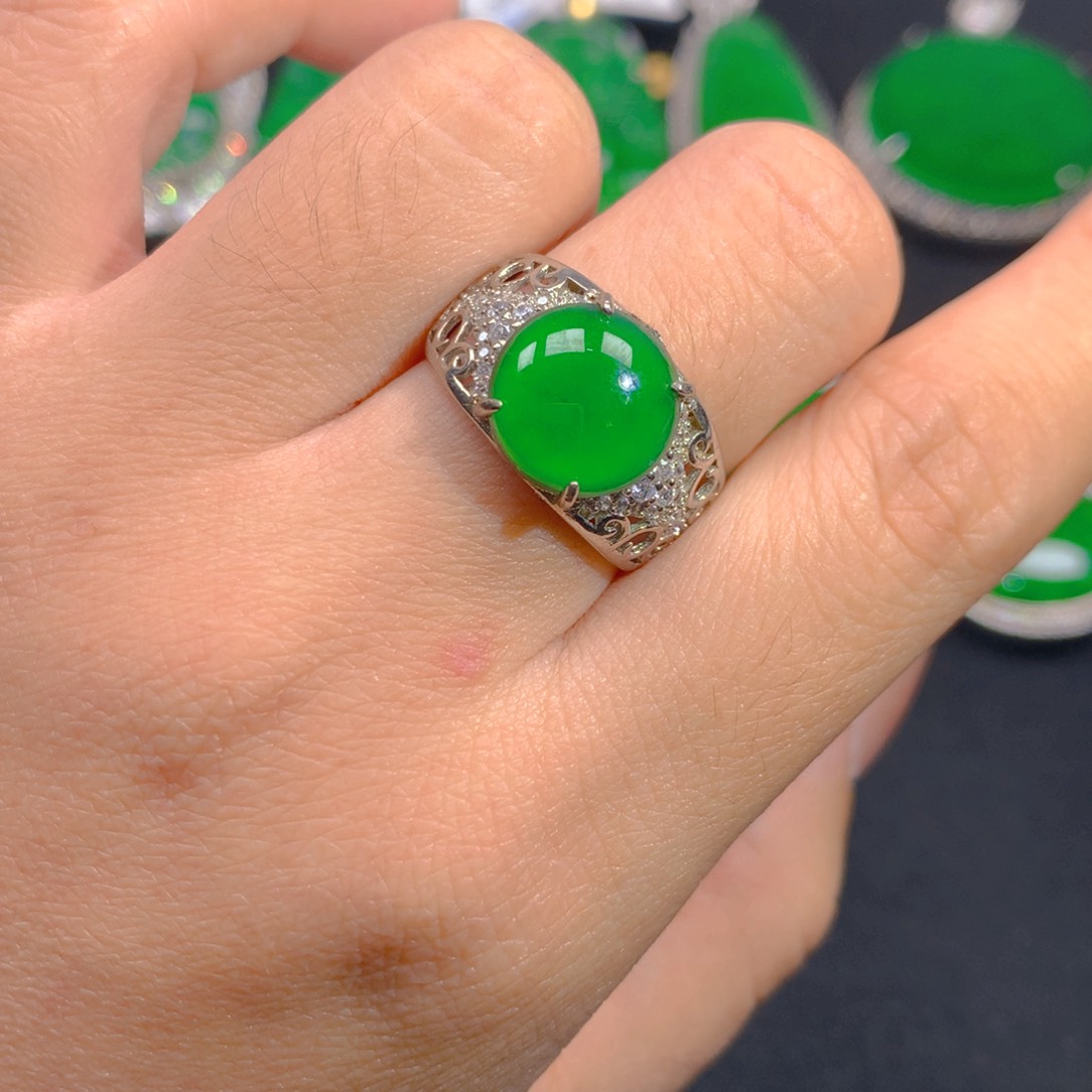 翡翠颈饰银S925镶嵌1111111111