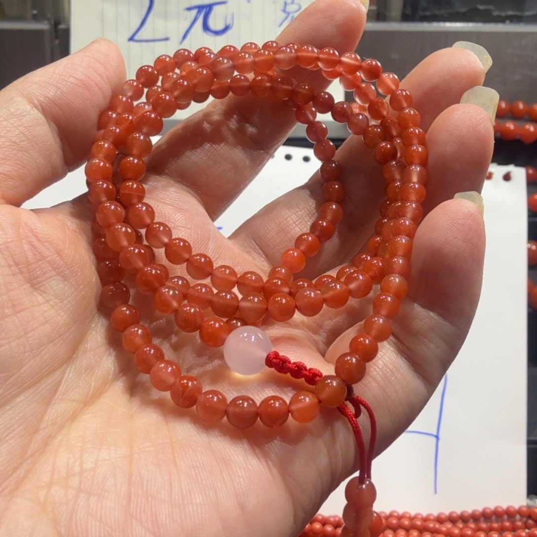 人***花南红玛瑙未镶嵌颈饰