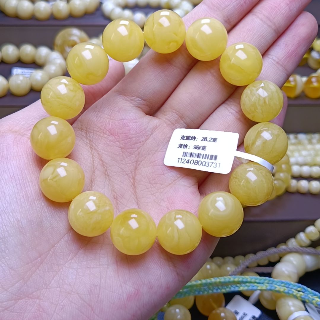 【闪购商品】未镶嵌蜜蜡手串14+圆珠手串