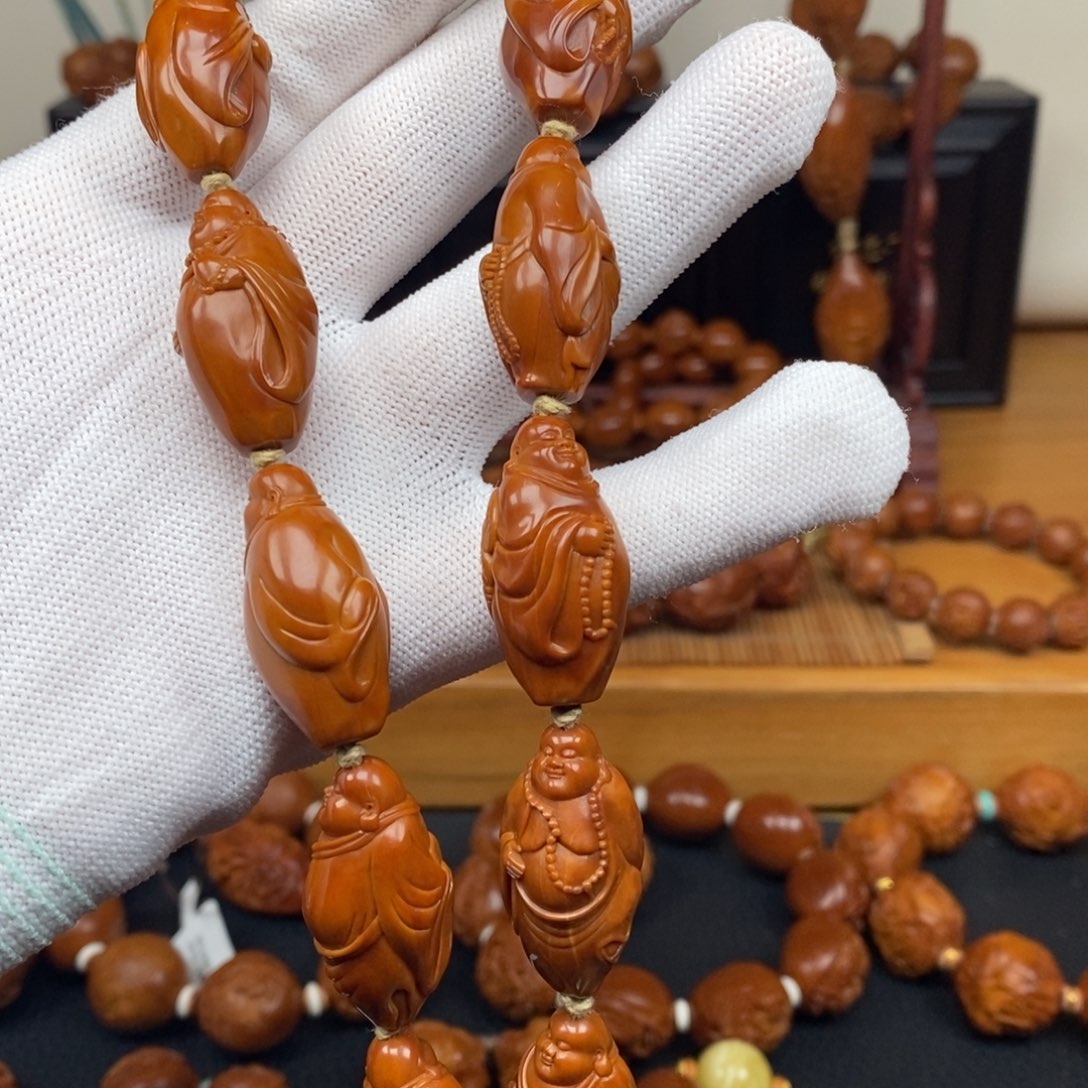 手串橄榄核一青老师静思弥勒